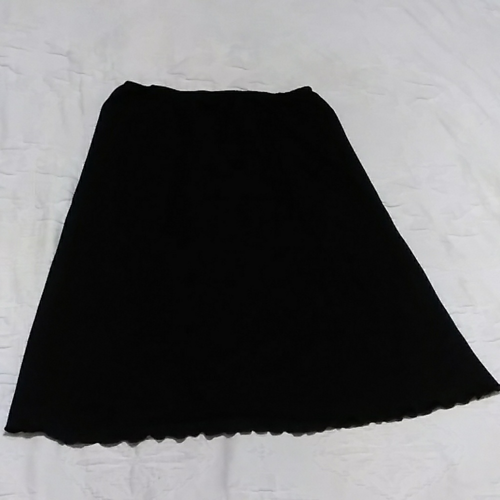 Black a line skirt